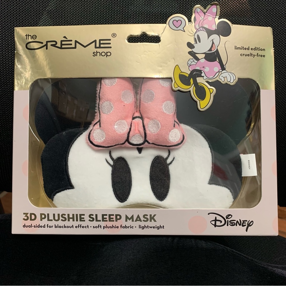 New The Crème Shop Minnie Mouse 3D Plushie Wide Sleep Mask.